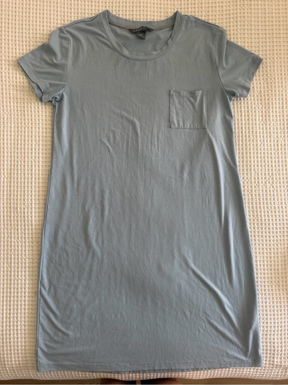 Free Fly Women’s Casual Pocket T-Shirt Dress - Light Blue